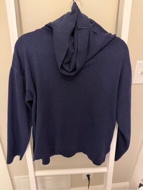 H&M Navy Cowl Neck Knit Sweater